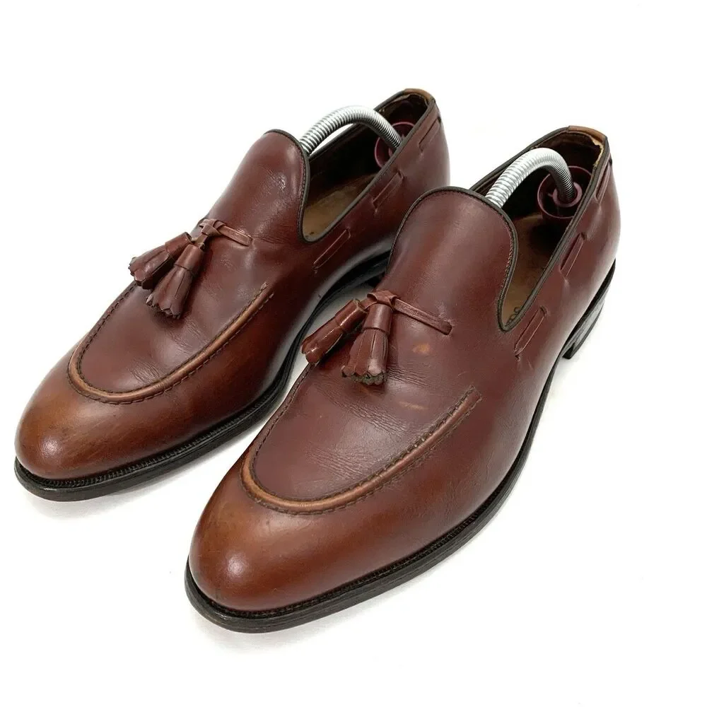VNTG ALLEN EDMONDS SARATOGA Dress Tasseled Loafers, 95710, Cognac U.S. 10B COMB.